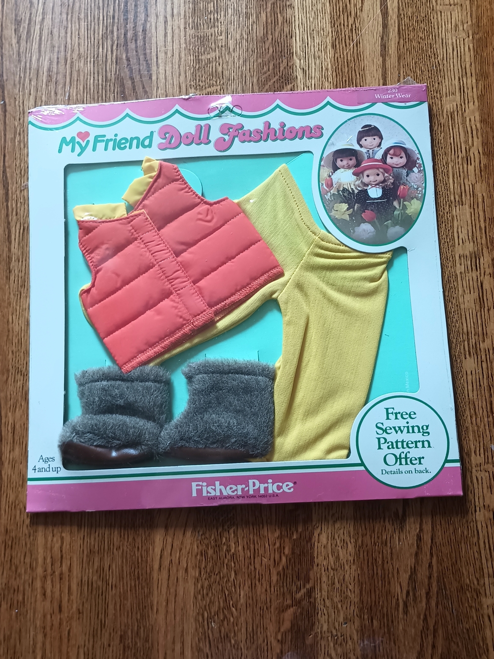 Fisher-Price My Friend Doll Fashions - Coral Vest & Yellow Outfit